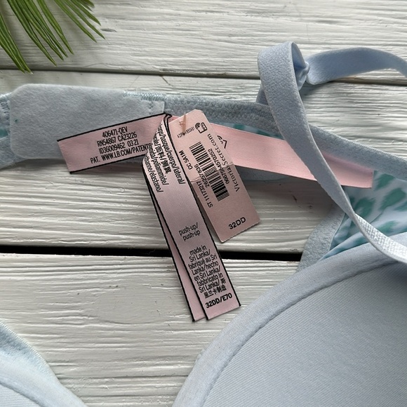 NWT Victorias Secret Blue Leopard Push Up Bra size 32DD - Picture 4 of 5